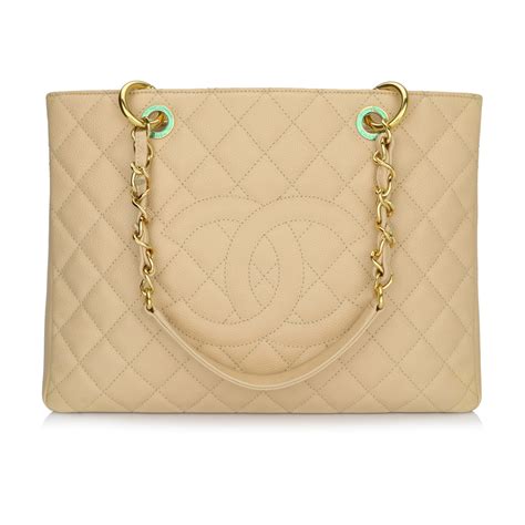 chanel gst caviar gold hardware|Chanel Grand Shopping Tote (GST) Bag Beige Caviar Gold .